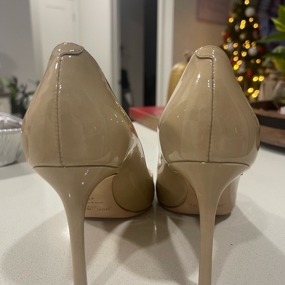 Jimmy Choo Romy 85 Nude Heels - Picture 2 of 9